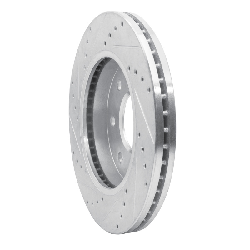 Ford F-150 Brake Rotor (1) - Front Right - R1 Concepts - Drilled & Slotted - Silver - `04-`08